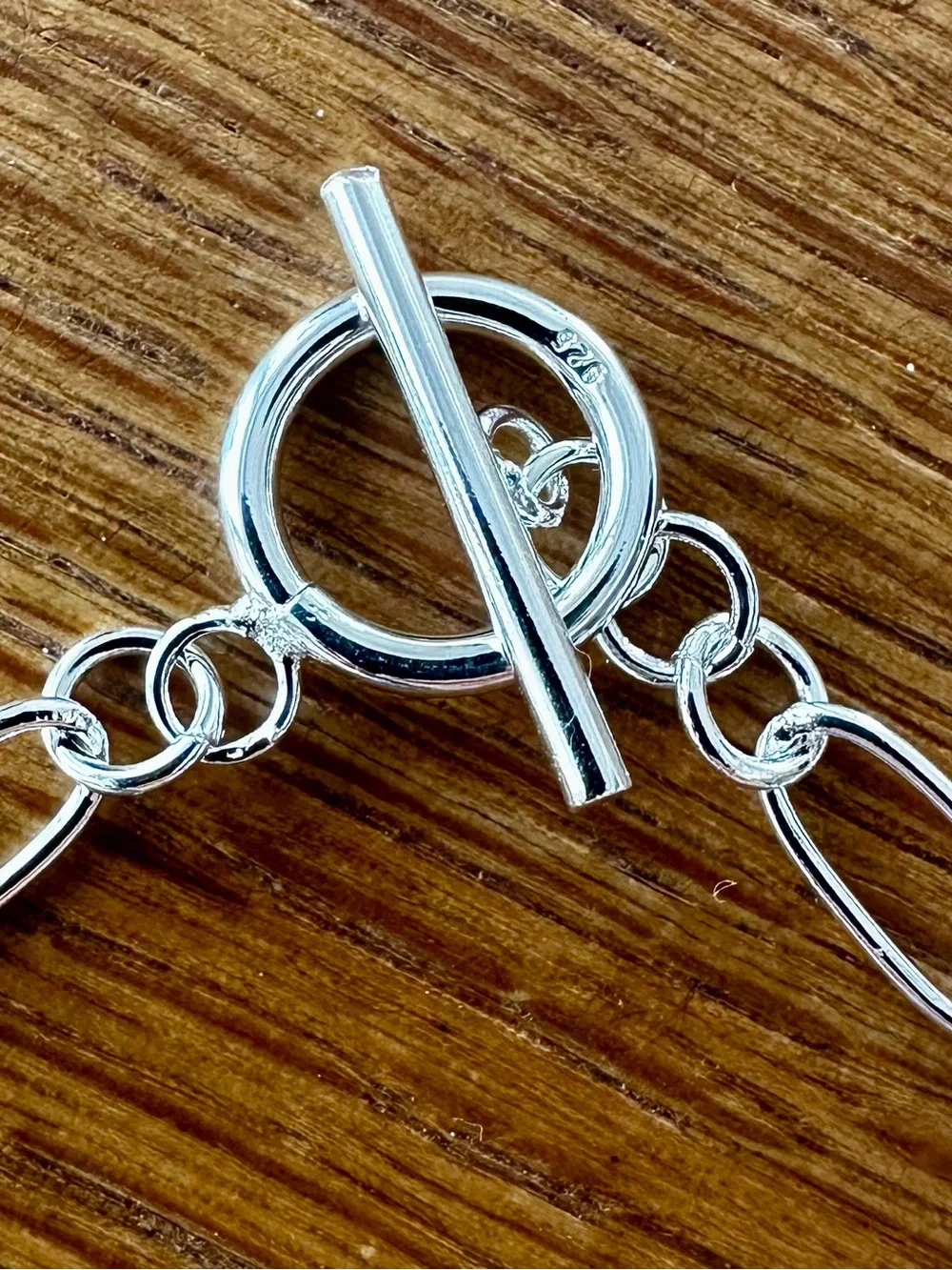 Sterling Silver 925 Paperclip Link Bracelet - 8”